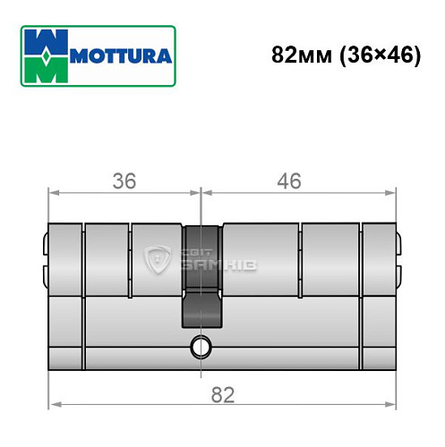 Циліндр MOTTURA Champions Pro 82 (36*46) матовий хром - Фото №7