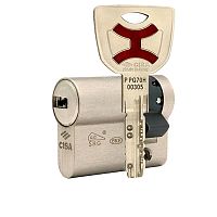 Циліндр половинка CISA AP4 S 40 (30*10) нікель матовий 5 ключів