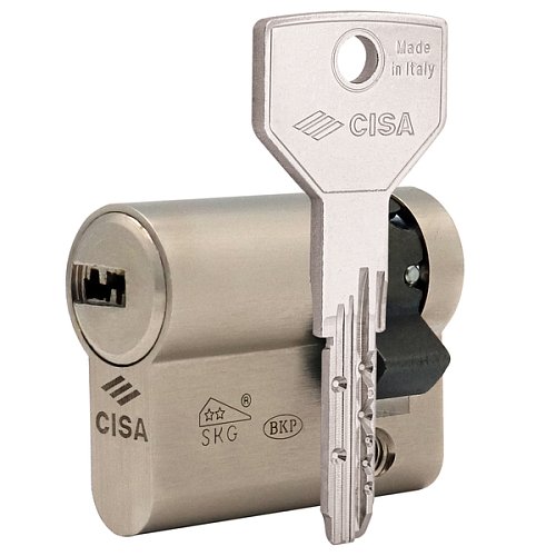 Циліндр половинка CISA ASIX P8 PRO 40 (30*10) нікель матовий 2+1 ключ - Фото №1