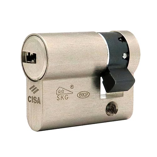 Циліндр половинка CISA AP4 S 40 (30*10) нікель матовий 3 ключі - Фото №2