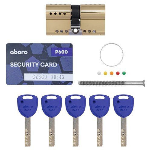 Циліндр ABARO P600 (модульний) 62 (31*31) G латунь полірована 5 ключів - Фото №11