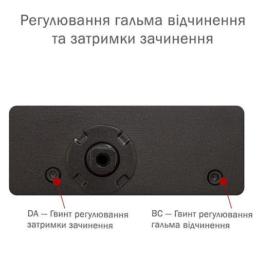 Доводчик RYOBI DS-3550T BC/DA SLD с фиксацией до 60кг Коричневый - Фото №6