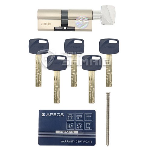 Циліндр APECS XR 90T (40*50T) нікель сатин - Фото №4