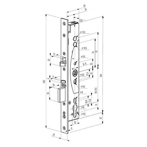 Електромеханічний замок ABLOY EL 460 (BS35*92мм) з функцією антипаніки - Фото №10