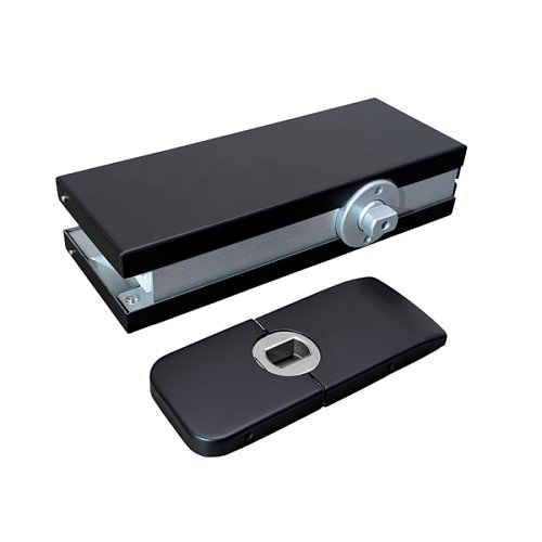 Петля барная GLASS-M-TECH GM-005 с доводчиком Black черный - Фото №1