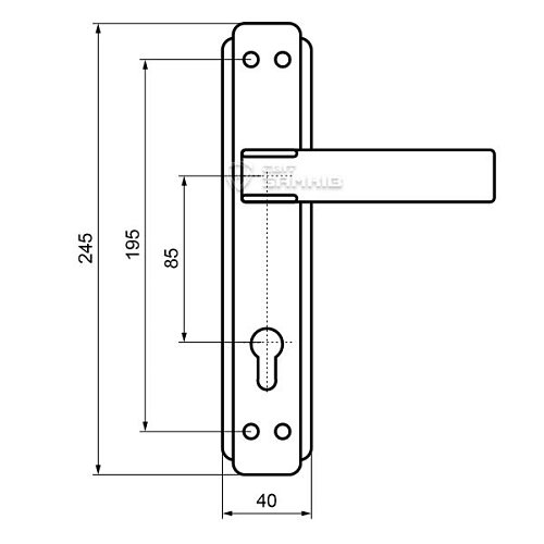 Ручки на планке OZCANLAR Alaska Yale 85 матовая бронза - Фото №4