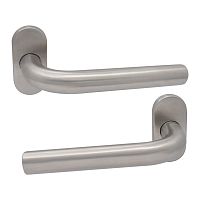 Ручки на розетте ABARO Rimini MM овальная розетта нержавеющая сталь