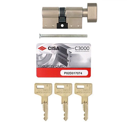 Циліндр CISA C3000S (модульний) 60T (30*30T) нікель матовий 3 ключі - Фото №12