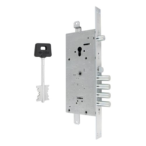 Механизм замка CISA 57986 ALPS двухсистемный (BS67,5*85мм) цилиндр+сувальдный с перекодировкой - Фото №1