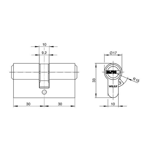 Цилиндр WILKA 3600 КАРАТ S3 60 (30*30) никель - Фото №5