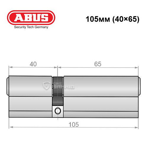 Циліндр ABUS Integral MX (модульний) 105 (40*65) нікель - Фото №6