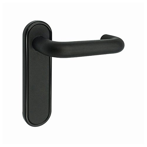 Ручка на планке для врезной антипаники CISA 07076.25 глухая нажимная черная - Фото №1