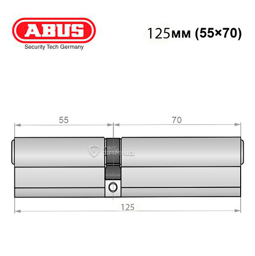 Циліндр ABUS Integral MX (модульний) 125 (55*70) нікель - Фото №6