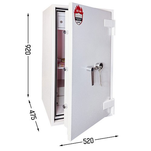 Сейф вогнестійкий GRIFFON FRS.90.K WHITE - Фото №2