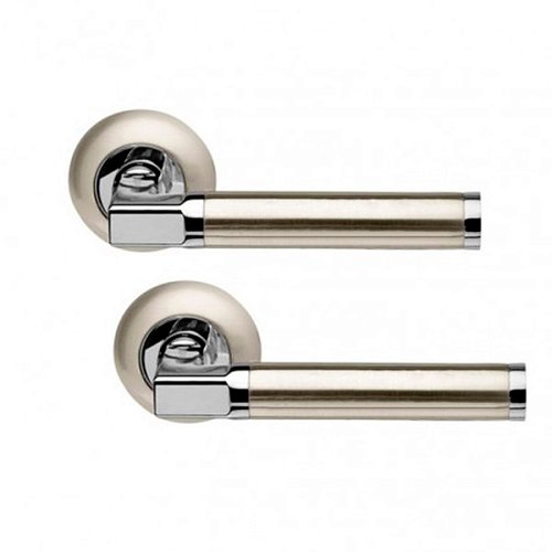 Ручки на розеті ARMADILLO Eridan (BK6-1-ET-1) SN/CP матовий нікель/хром - Фото №1