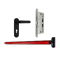Комплект врізної антипаніки CISA Fast Touch 59711.00 1200 мм червона із замком та ручкою
