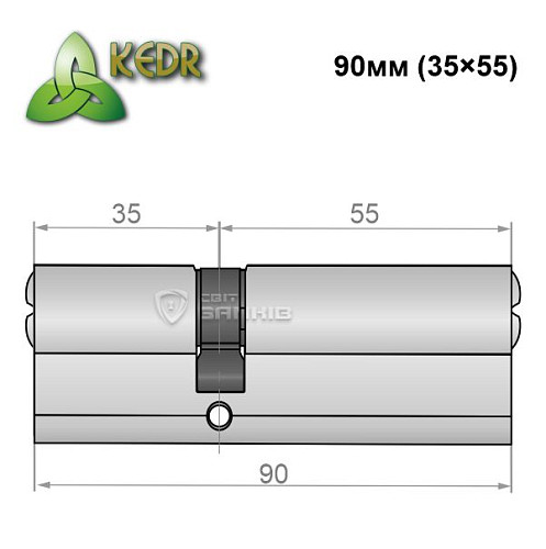 Циліндр KEDR Zink 90 (35*55) ZN хром - Фото №2