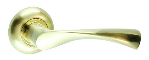 Ручки на розетте KEDR R10.023-AL SB/PB золото/матовое золото - Фото №2