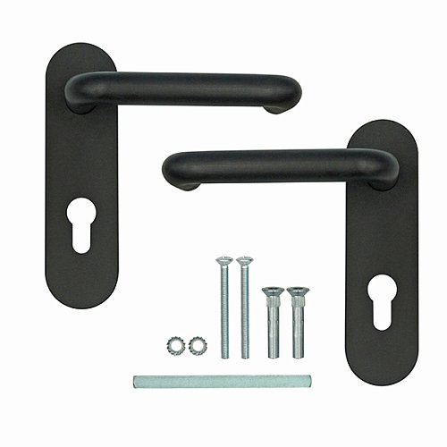 Ручки протипожежні на планці MARVON SP1 натискна-натискна 72мм чорний матовий - Фото №6