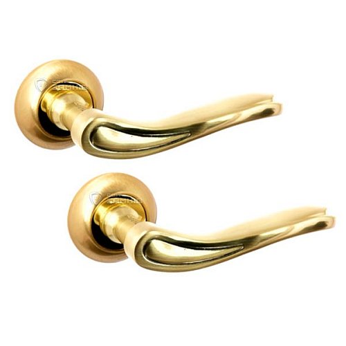 Ручки на розетте APECS Megapolis "Chicago" H-0864-A G золото - Фото №1