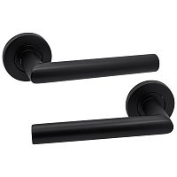 Ручки на розеті ABARO Lido MM кругла розета чорний