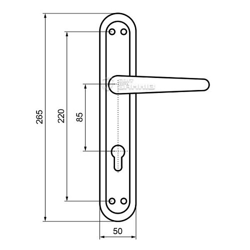 Ручки на планке OZCANLAR Yakut Yale 85 сатин/золото - Фото №4