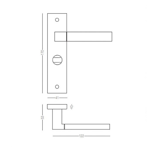 Комплект замка LINDE A-2004 WC (BS50*47,5мм) MA матовий антрацит - Фото №2