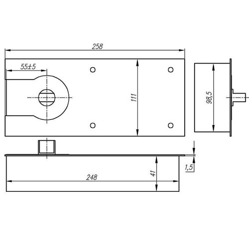 Доводчик GLASS-M-TECH EK-828 напольный до 90 кг - Фото №3