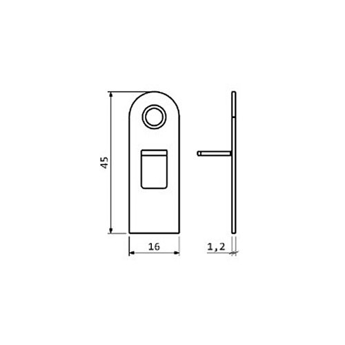 Торцева заглушка SIPAM з отвором під кнопку - Фото №2