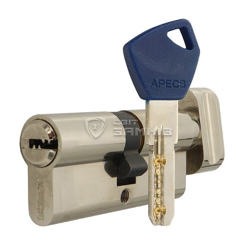 Циліндр APECS EM 70T (40*30T) нікель сатин - Фото №1