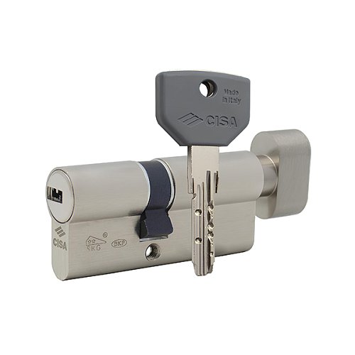 Цилиндр CISA ASIX P8 95T (45*50T) никель матовый 5 ключей - Фото №1