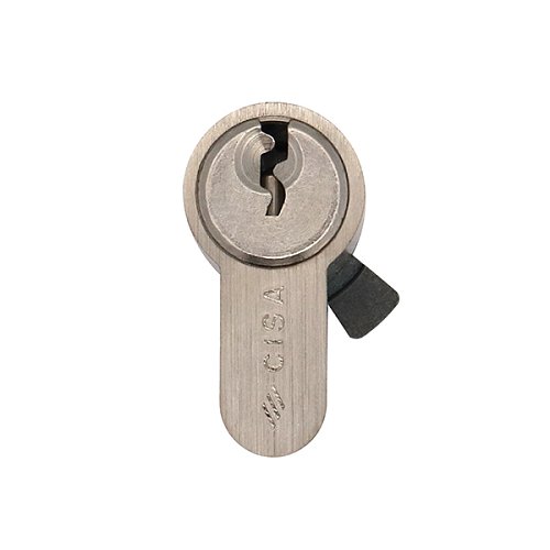 Цилиндр половинка CISA C2000 45 (35*10) никель матовый 5 ключей - Фото №4