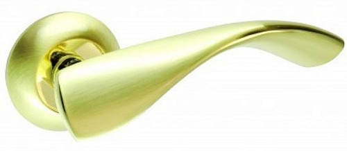 Ручки на розеті KEDR R10.049-AL PB/SB золото/матове золото - Фото №2