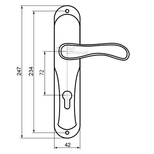 Ручки на планці OZCANLAR Star Yale 72 матова бронза - Фото №2