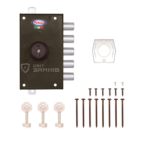 Замок накладний POTENT 1725 (BS45мм) лівий 3 ключа - Фото №5