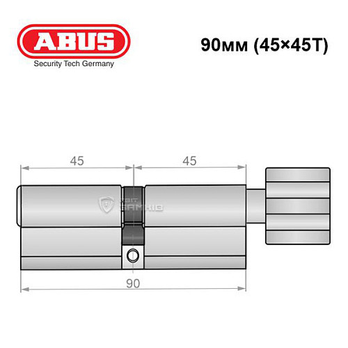 Циліндр ABUS Vitess 4000 MX (модульний) 90T (45*45T) нікель сатин - Фото №9