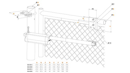 Доводчик для калитки LOCINOX Samson-2 серый - Фото №8