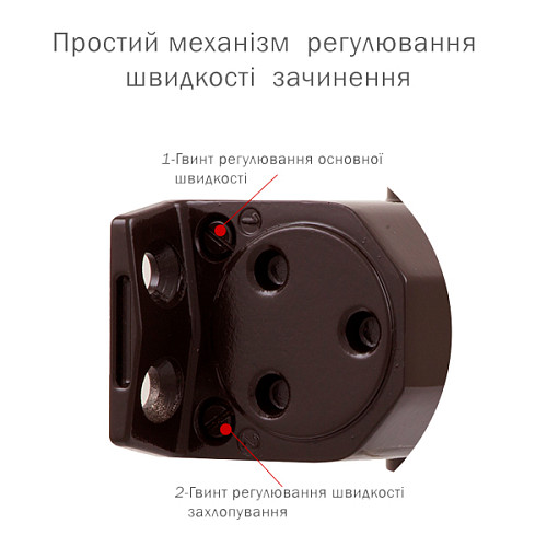 Доводчик RYOBI DS-1504 STD HO с фиксацией до 80кг Коричневый - Фото №6