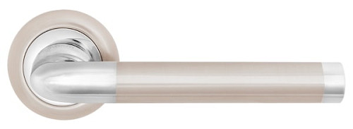Ручки на розеті MVM/Linde A-1209 (T8-E5) SN/CP матовий нікель/полірований хром - Фото №3