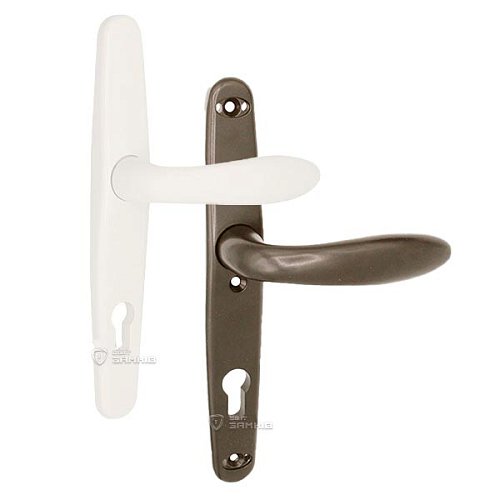 Ручки на планці STUBLINA 92/35 натискна-натискна біло-коричнева - Фото №1