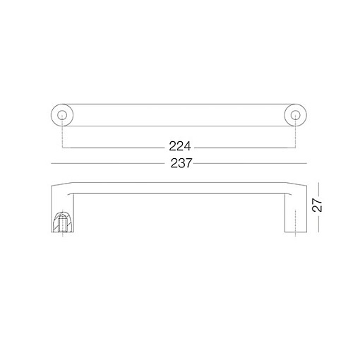 Ручка для мебели MVM D-1032 224 мм MA матовый антрацит - Фото №3