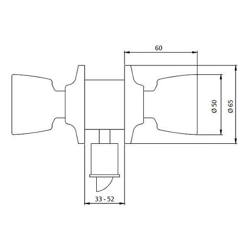 Ручки-защелка TESA TULIP 3500U0 (BS60/70мм) белый - Фото №6