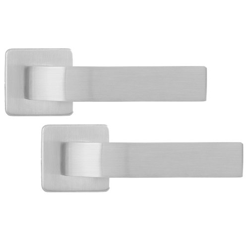 Ручки на розетте ROSTEX Fondi H53 нержавеющая сталь матовая - Фото №1