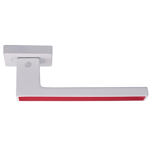 Ручки на розеті GAVROCHE Magnium AL-A1 WHITE/RED білий/червоний - Фото №4