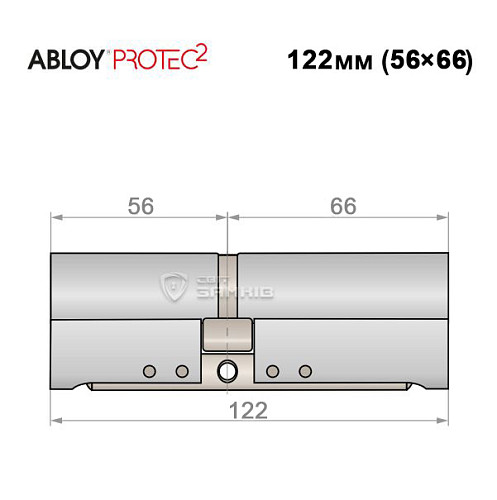 Цилиндр ABLOY Protec2 122 (56*66) хром полированный - Фото №4
