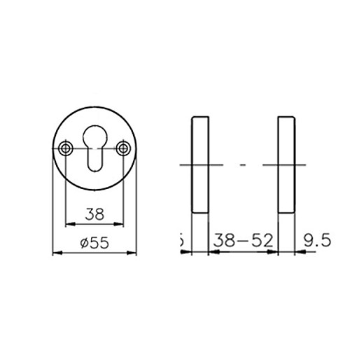 Накладки на сердцевину ROSTEX SNH55 PZ ROUND черный - Фото №4