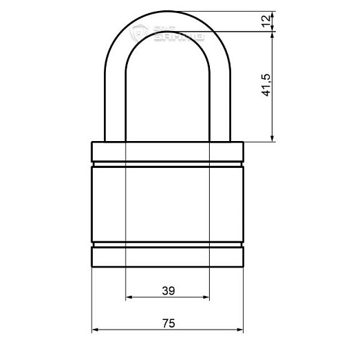 Замок навесний HORST HR-SP1-75E (3 ключа) - Фото №4