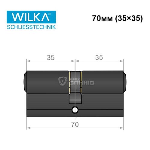 Цилиндр WILKA 1400 A 70 (35*35) черный - Фото №7