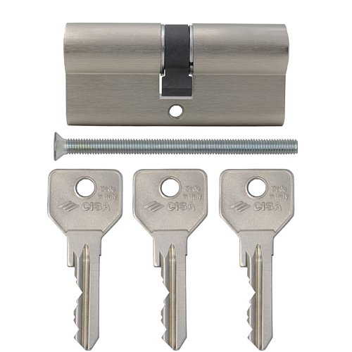 Цилиндр CISA C2000 85 (40*45) никель матовый 3 ключа - Фото №6