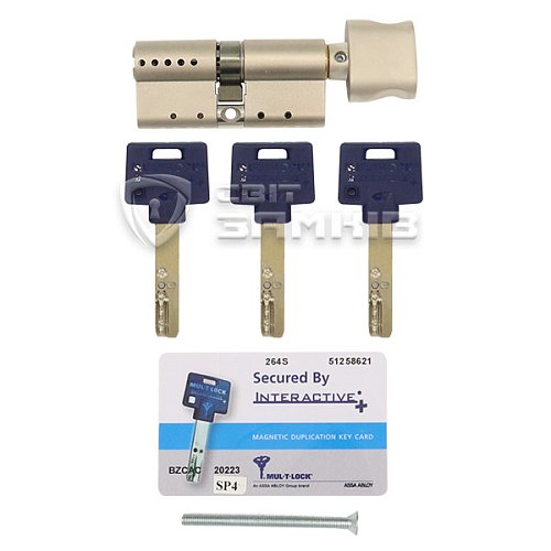 Циліндр MUL-T-LOCK MTL600/Interactive+ MOD 105T (60*45T) (модульний) нікель сатин - Фото №5